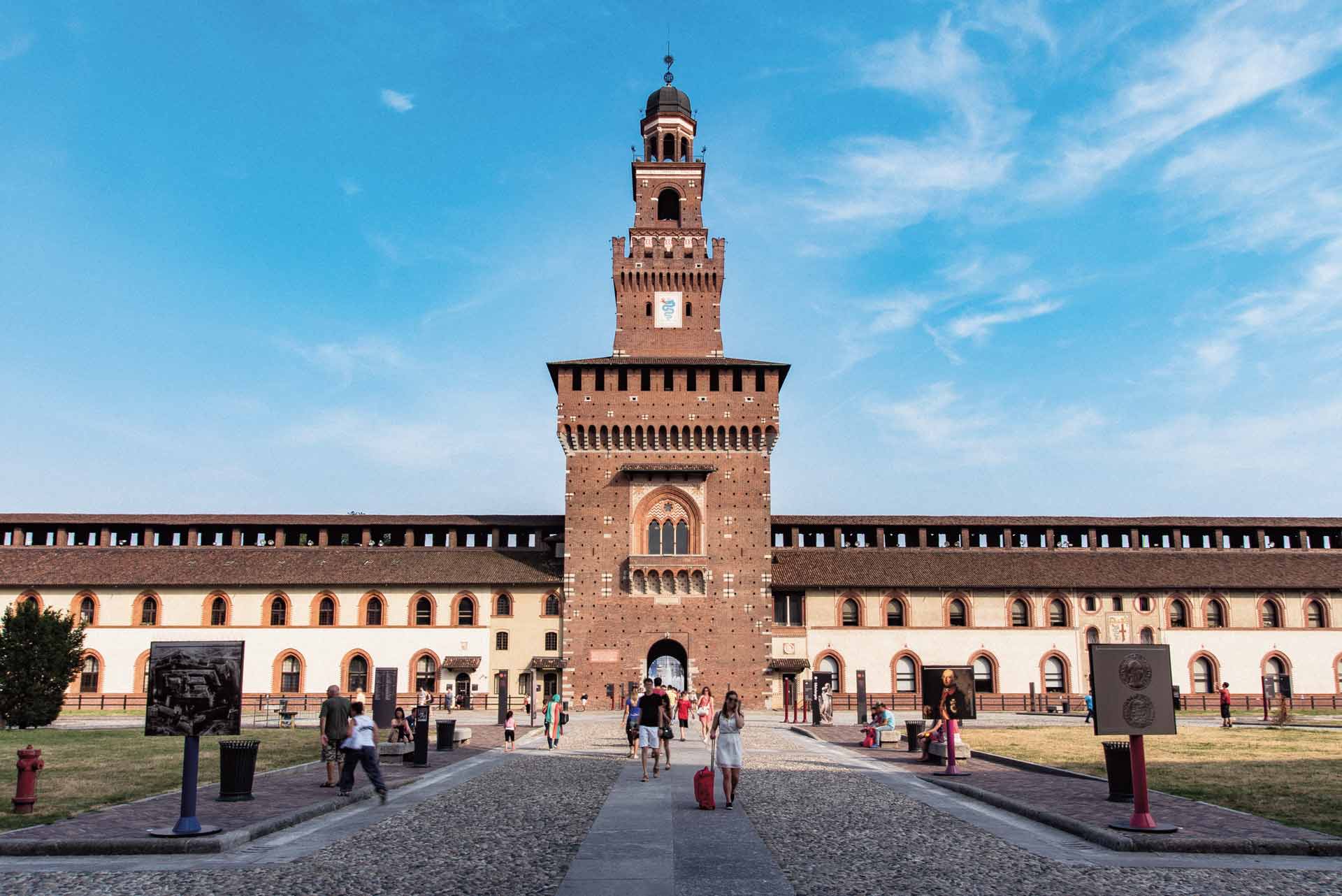 View of Sforza Castle in Milano