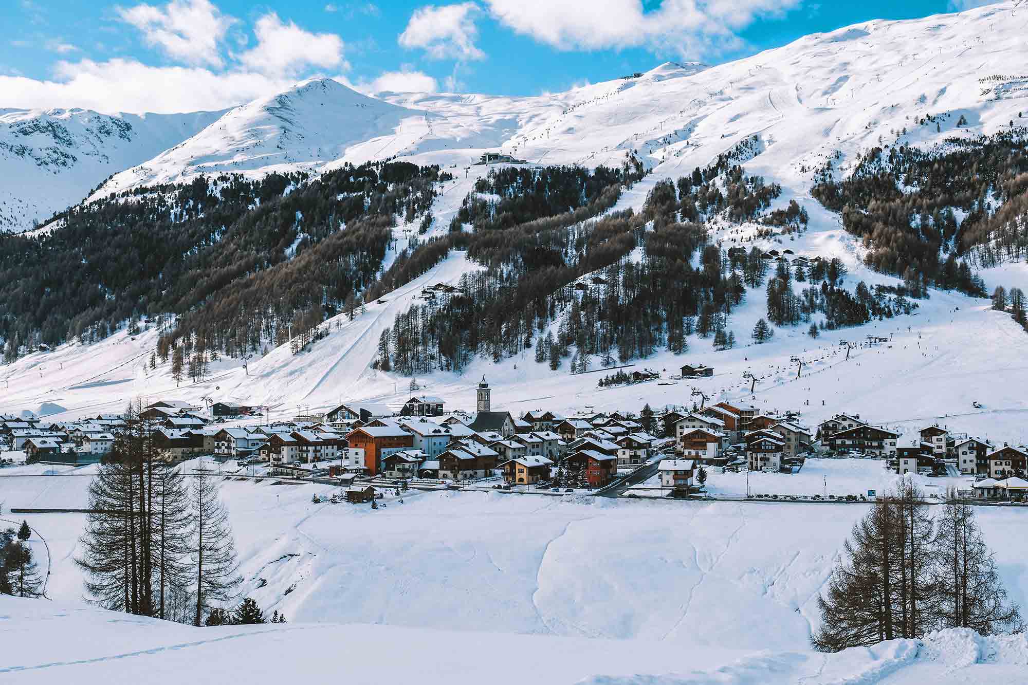 snowed mountain in Livigno