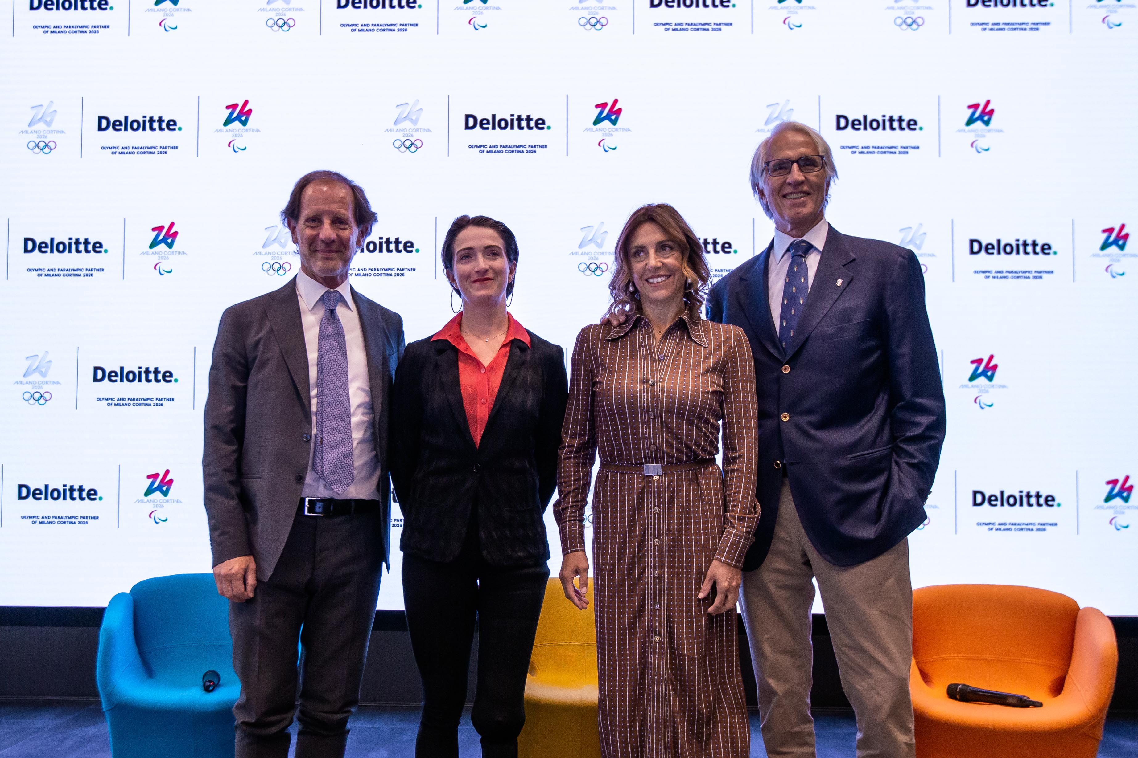 Foto dei principali referenti di Deloitte e Milano Cortina 2026