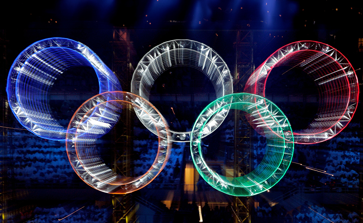 Die fünf olympischen Ringe