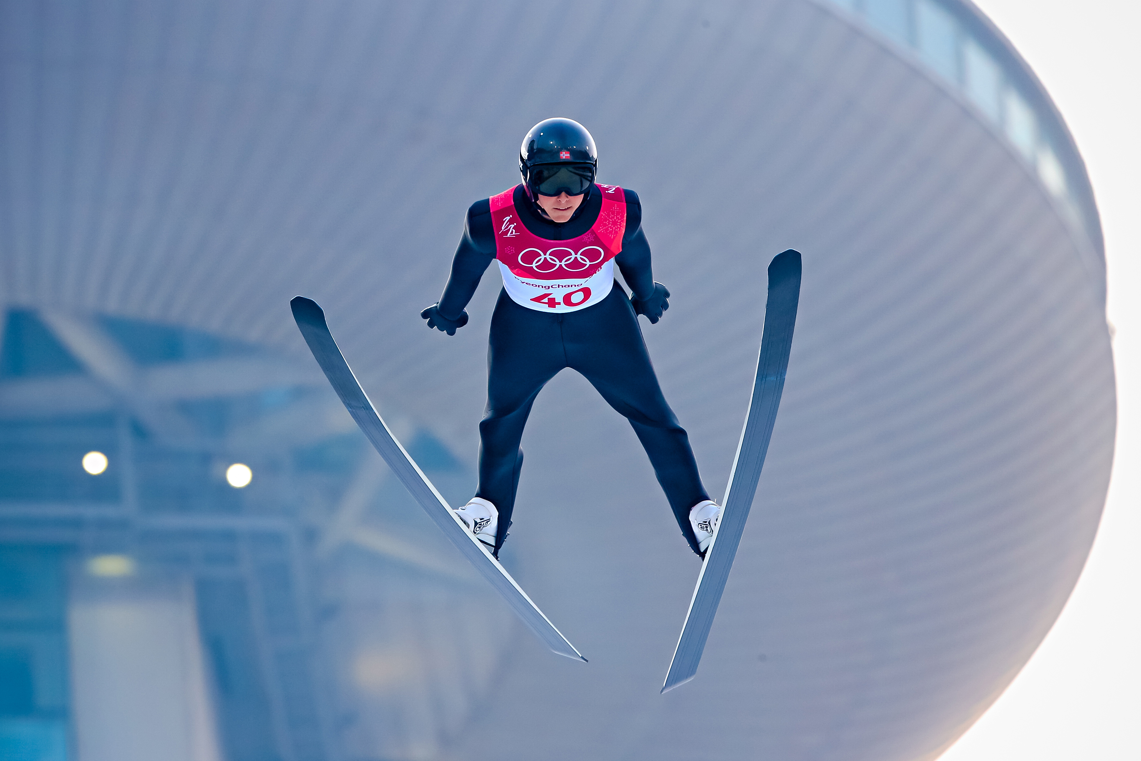 PYEONGCHANG-GUN, SOUTH KOREA - FEBRUARY 14: Jarl Magnus Riiber of Norway in action during the Nordic Combined Normal Hill/10km at Alpensia Cross-Country Centre on February 14, 2018 in Pyeongchang-gun, South Korea. (Photo by Christophe Pallot/Agence Zoom/Getty Images)