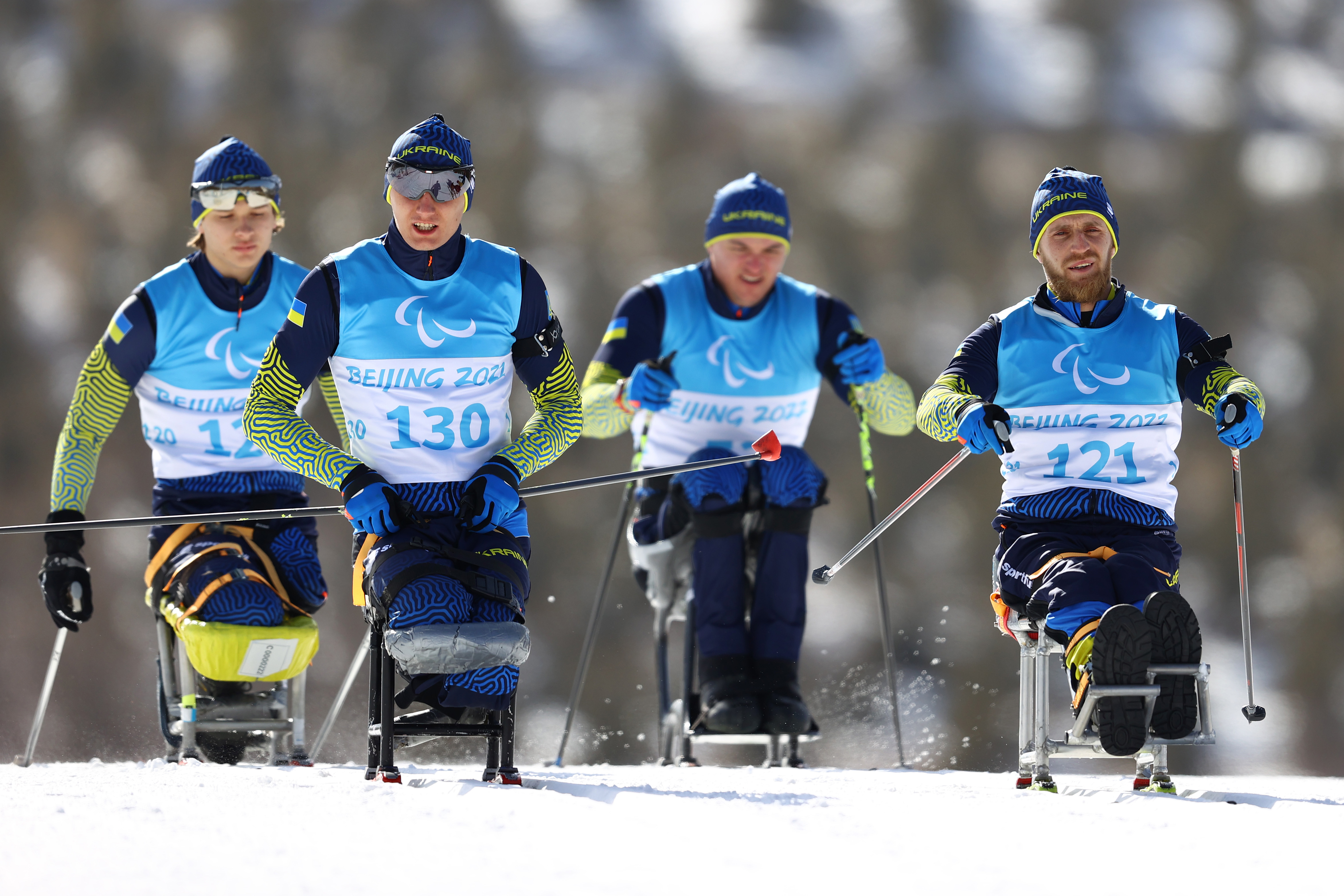 La squadra di biathlon Paralimpico ucraina alle Paralimpiadi di Beijing 2022