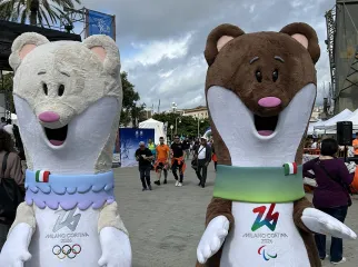 Le Mascotte Tina e Milo a Genova