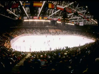 Una vista delle Olimpiadi di Lake Placid 1980